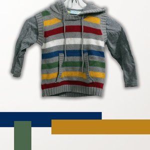 Set - Tee and knit sleeveless hoodie , size 2